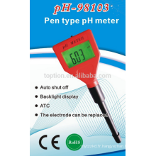 Affichage de rétro-éclairage Portable PH Meter